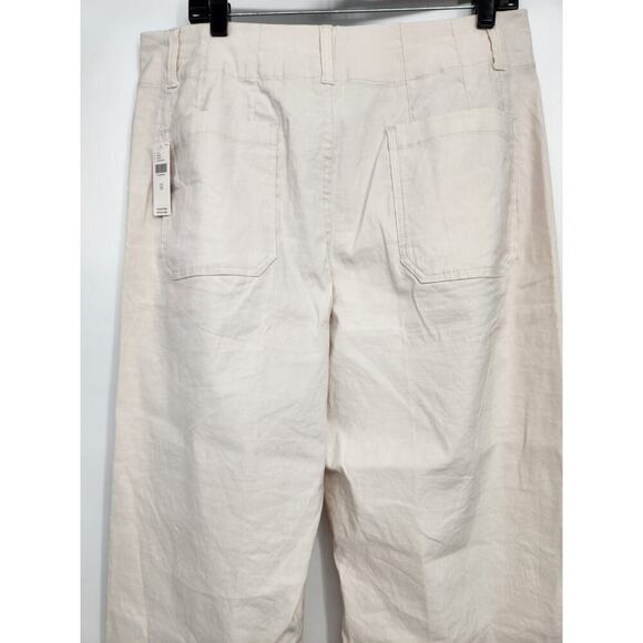 NWT Anthropologie Maeve The Colette Cropped Wide-Leg Pants Sz 33 Pearl #7B405 - Picture 6 of 12